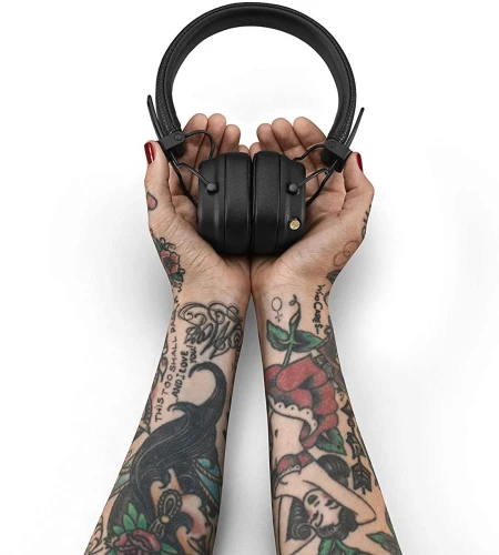 Гарнитура накладные Marshall Major IV черный беспроводные bluetooth оголовье (MAJOR IV BLACK)