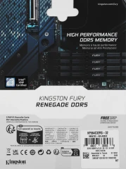 Память DDR5 32GB 6400MHz Kingston KF564C32RS-32 Fury Renegade Silver XMP RTL Gaming PC5-51200 CL32 DIMM 288-pin 1.4В с радиатором Ret