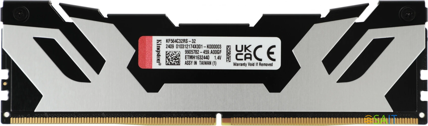 Память DDR5 32GB 6400MHz Kingston KF564C32RS-32 Fury Renegade Silver XMP RTL Gaming PC5-51200 CL32 DIMM 288-pin 1.4В с радиатором Ret