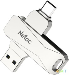 Флеш Диск Netac 128GB U782C NT03U782C-128G-30PN USB3.0 серебристый