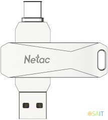 Флеш Диск Netac 128GB U782C NT03U782C-128G-30PN USB3.0 серебристый