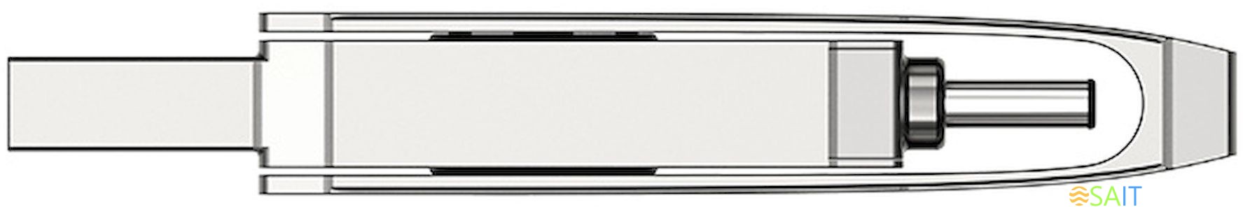 Флеш Диск Netac 128GB U782C NT03U782C-128G-30PN USB3.0 серебристый