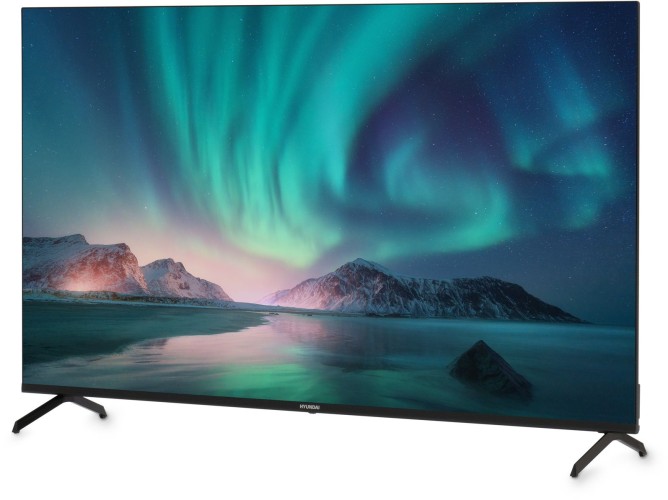 Телевизор LED Hyundai 50" H-LED50BU7006 Android TV Frameless Metal черный 4K Ultra HD 60Hz DVB-T2 DVB-C DVB-S DVB-S2 USB WiFi Smart TV