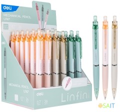 Набор карандашей мех. Deli EU747-P Scribe 0.7мм пластик ассорти дисплей (36шт)