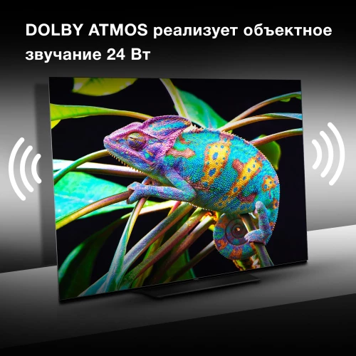Телевизор OLED Hyundai 65" H-LED65OBU7700 Android TV Frameless черный/черный 4K Ultra HD 120Hz DVB-T DVB-T2 DVB-C DVB-S DVB-S2 USB WiFi Smart TV