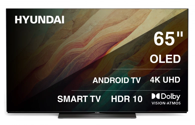 Телевизор OLED Hyundai 65" H-LED65OBU7700 Android TV Frameless черный/черный 4K Ultra HD 120Hz DVB-T DVB-T2 DVB-C DVB-S DVB-S2 USB WiFi Smart TV