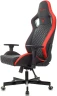 Кресло игровое Knight Outrider черный/красный ромбик эко.кожа с подголов. крестов. металл
