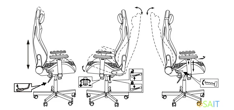 Кресло игровое Knight Outrider черный/красный ромбик эко.кожа с подголов. крестов. металл