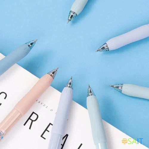 Ручка гелев. автоматическая Deli EG157-BL ассорти d=0.5мм син. черн. резин. манжета