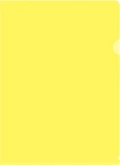 Папка-уголок Silwerhof Eco тисненый A4 пластик 0.12мм желтый