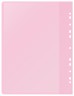 Папка-скоросшиватель Silwerhof A4 прозрач.верх.лист 30 вкладышей боков.перф. полипропилен розовый