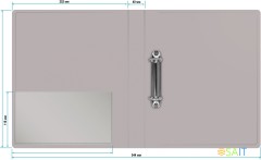Папка на 2-х D-кольцах Бюрократ -0840/2DGREY A4 пластик 0.8мм кор.40мм внутр. с вставкой серый