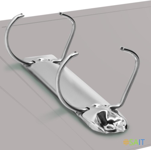 Папка на 2-х D-кольцах Бюрократ -0840/2DGREY A4 пластик 0.8мм кор.40мм внутр. с вставкой серый