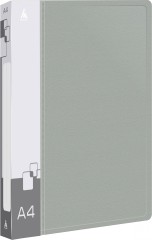 Папка на 2-х D-кольцах Бюрократ -0840/2DGREY A4 пластик 0.8мм кор.40мм внутр. с вставкой серый