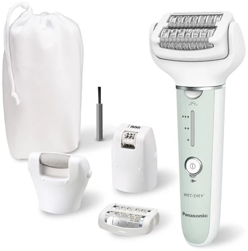 Эпилятор Panasonic ES-EY70-G520 скор.:3 насад.:4 от аккум. белый/зеленый