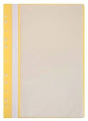 Папка-скоросшиватель Бюрократ -PS10YEL A4 10 вкладышей боков.перф. пластик желтый 0.12/0.16