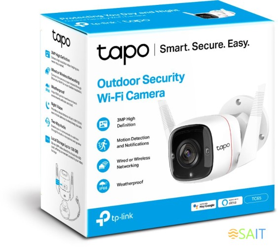 Камера видеонаблюдения IP TP-Link TC65 Wi-Fi 3.89-3.89мм цв. корп.:белый