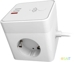 Умная розетка Digma DiPlug Cube 1 EU Wi-Fi белый (DPC13S)