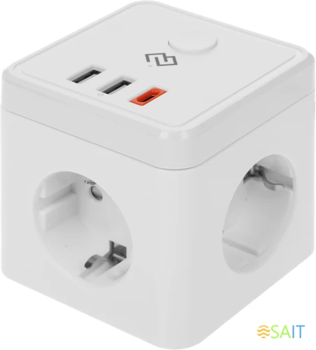 Умная розетка Digma DiPlug Cube 1 EU Wi-Fi белый (DPC13S)