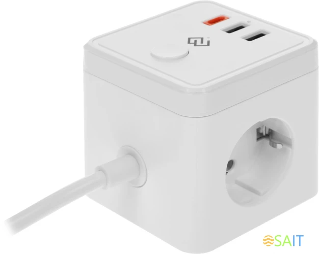 Умная розетка Digma DiPlug Cube 1 EU Wi-Fi белый (DPC13S)