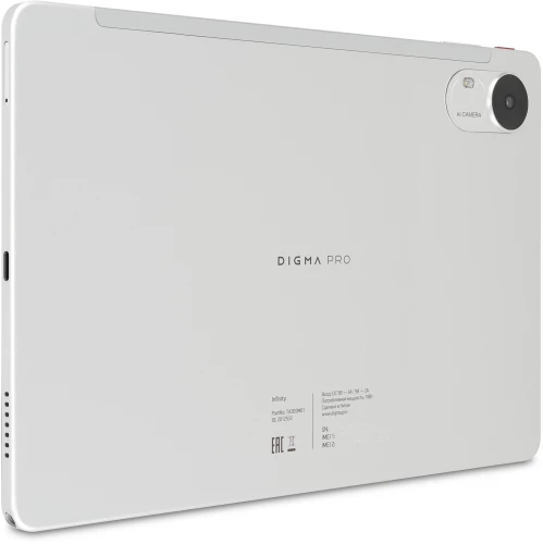Планшет Digma Pro Infinity G85 (2.0) 8C RAM8Gb ROM256Gb 10.1" In-Cell 1920x1200 4G 2Sim Android 14 серебристый 13Mpix 5Mpix BT WiFi microSD 128Gb 7000mAh