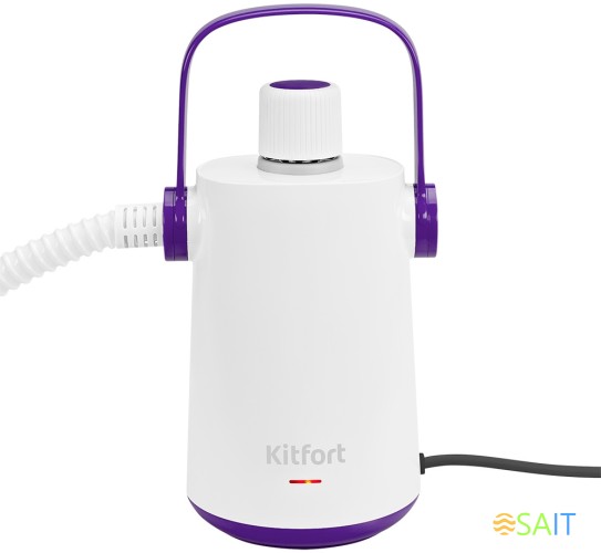 Пароочиститель ручной Kitfort КТ-9109-1 1000Вт белый/фиолетовый
