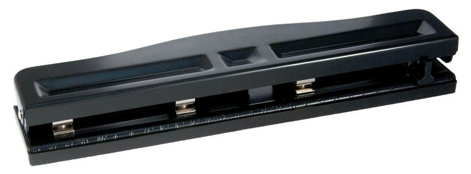 Дырокол Silwerhof 392035-02 макс.:12лист. металл черный отв.:4