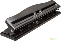 Дырокол Silwerhof 392035-02 макс.:12лист. металл черный отв.:4