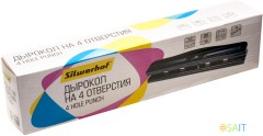 Дырокол Silwerhof 392035-02 макс.:12лист. металл черный отв.:4