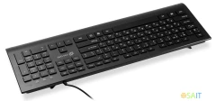 Клавиатура Оклик 155M черный USB slim (подставка для запястий) (1678057)