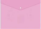 Конверт на кнопке Бюрократ Pastel -PKPAST/PINK A4 пластик 0.18мм розовый