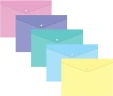 Конверт на кнопке Бюрократ Pastel -PKPAST/PINK A4 пластик 0.18мм розовый