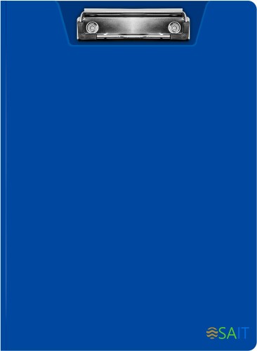 Папка клип-борд Бюрократ -PD602BLU A4 пластик 1.2мм синий с крышкой