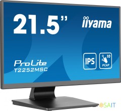 Монитор Iiyama 21.5&quot; ProLite T2252MSC-B2 черный IPS LED 5ms 16:9 HDMI M/M глянцевая 250cd 178гр/178гр 1920x1080 60Hz DP FHD USB Touch 4.5кг