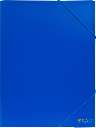 Папка на резинке Бюрократ -PRA3BLUЕ A3 пластик 0.7мм синий вмест.:400лист.