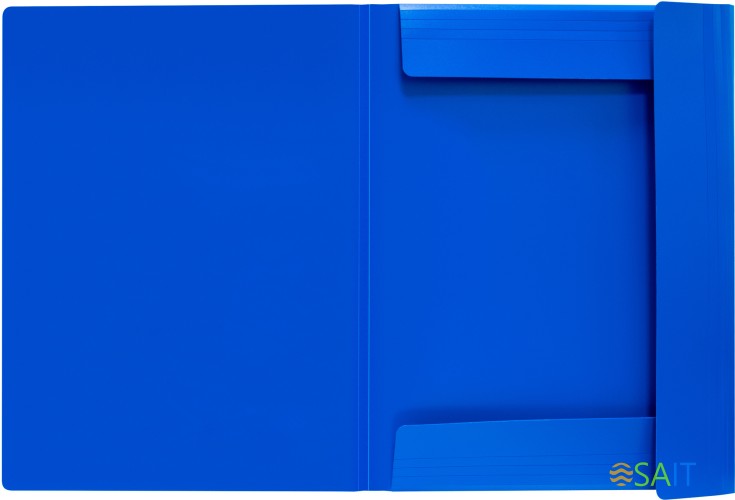 Папка на резинке Бюрократ -PRA3BLUЕ A3 пластик 0.7мм синий вмест.:400лист.