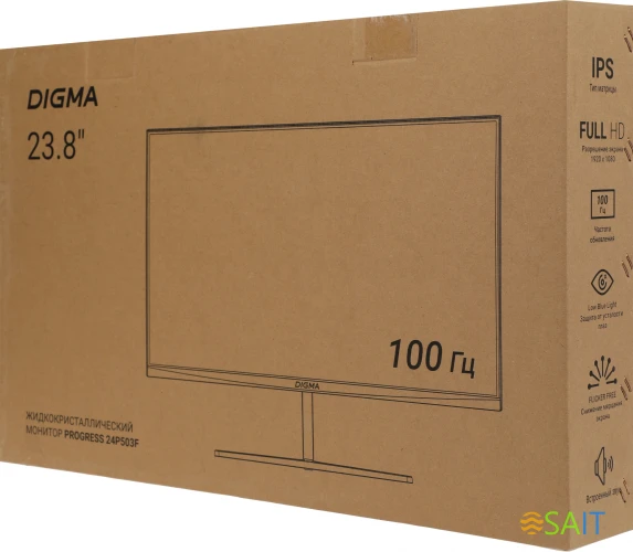 Монитор Digma 23.8" Progress 24P503F темно-серый IPS LED 5ms 16:9 HDMI M/M матовая 250cd 178гр/178гр 1920x1080 100Hz VGA DP FHD 2.7кг