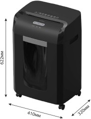 Шредер Cactus CS-SH-15-30-2X15 (секр.P-5) фрагменты 15лист. 30лтр. скрепки скобы пл.карты CD