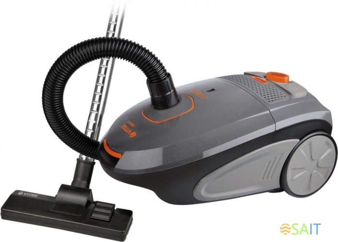 Пылесос Vitek VT-1899 GY 2400Вт черный (в компл.:4мешка)
