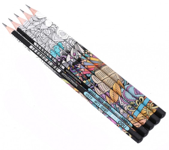 Карандаш ч/г Deli EU53300-1 Arti Graff 2B шестигран. тополь кор.европод. (1шт)