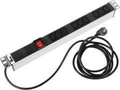 Блок распределения питания Rem R-16-9C13-V-440-1.8 гор.размещ. 9xC13 базовые 16A Schuko 1.8м