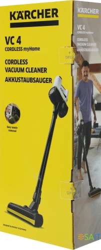 Пылесос ручной Karcher VC 4 Cordless myHome 21Вт белый/серый