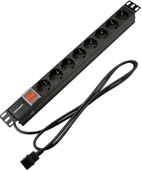 Блок распределения питания Rexant 04-0302-1 гор.размещ. 8xSchuko базовые 10A C14 2м