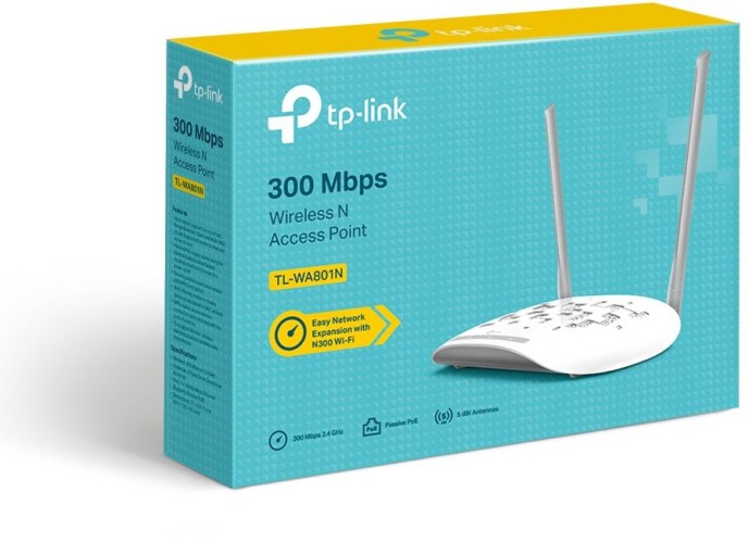 Точка доступа TP-Link TL-WA801N N300 10/100BASE-TX белый