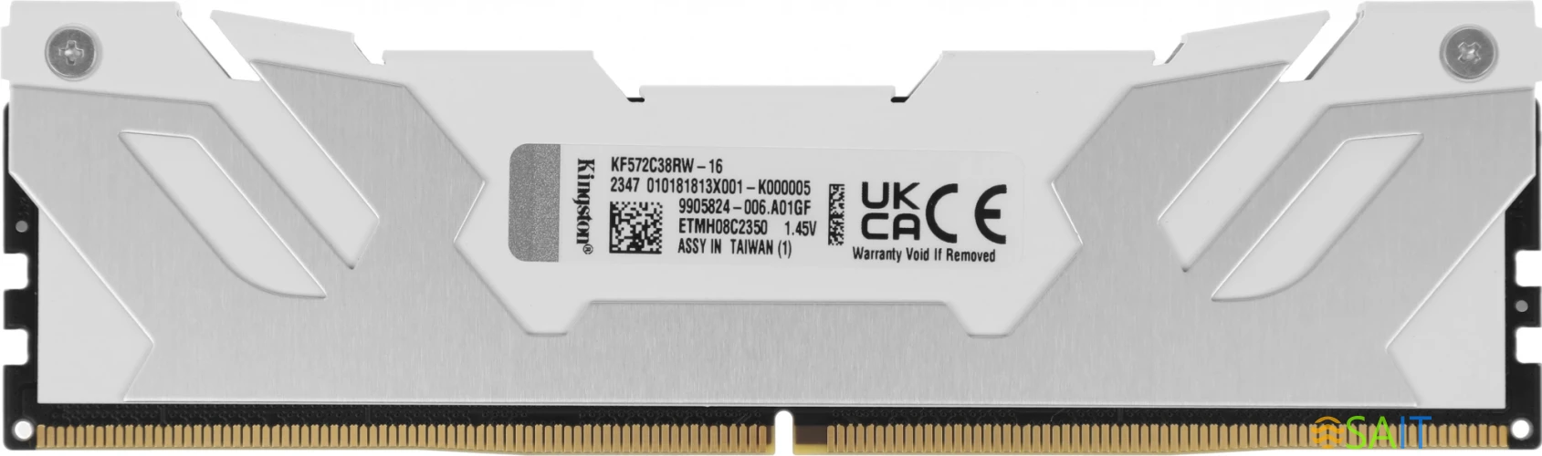 Память DDR5 16GB 7200MHz Kingston KF572C38RW-16 Fury Beast RTL Gaming PC5-57600 CL38 DIMM 288-pin 1.45В single rank с радиатором Ret