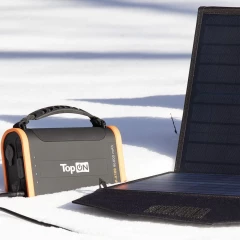 Электростанция портативная TopON TOP-X100 96000mAh 3A QC3.0 2xUSB черный/оранжевый (чехол в комплекте) (102705)