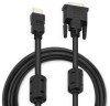 Кабель Buro HDMI (m) DVI-D (m) 3м (HDMI-19M-DVI-D-3M) феррит.кольца