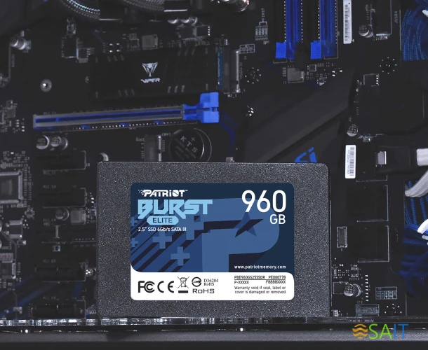 Накопитель SSD Patriot SATA-III 960GB PBE960GS25SSDR Burst Elite 2.5"