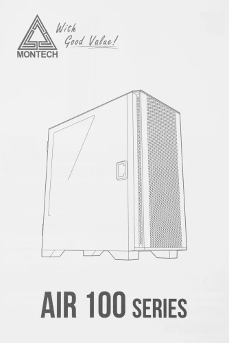 Корпус Montech Air 100 Lite черный без БП mATX 6x120mm 4x140mm 1xUSB2.0 2xUSB3.0 audio bott PSU