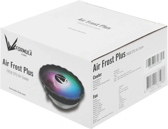 Устройство охлаждения(кулер) Formula AC Air Frost Plus RGB Soc-AM5/AM4/1200/1700/1851 черный 3-pin 24.2dB Al 110W 360gr Ret (AIR FROST PLUS FRGB 3P)